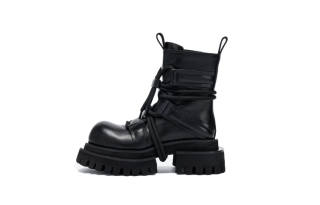 VINYVIOLA Short Combat Boots Women's Black