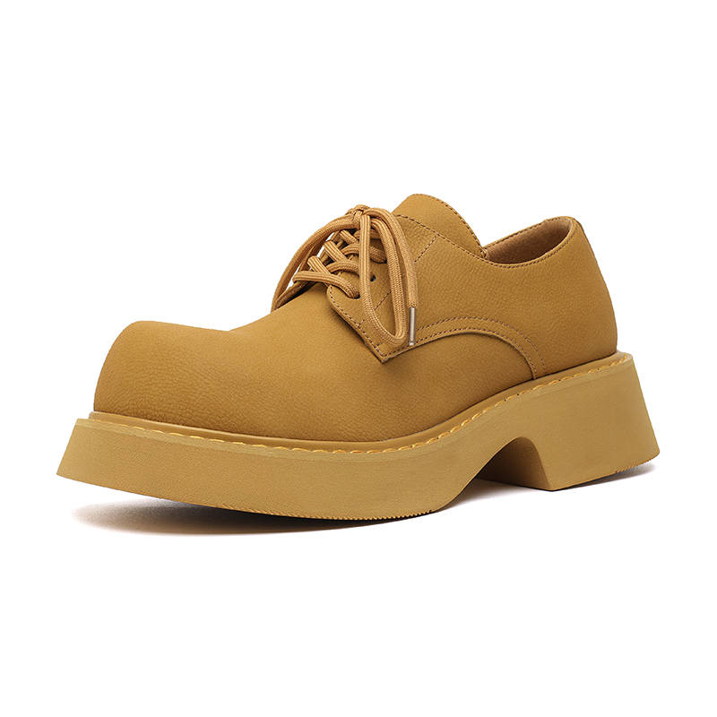 V ZERO FIVE V ZERO FIVE Microfiber Leather Casual Shoes Unisex Yellow