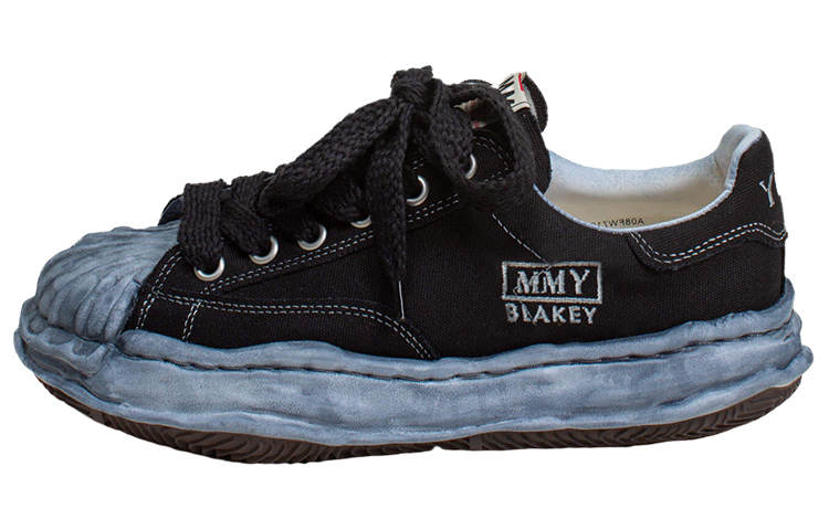 MIHARA YASUHIRO Maison MIHARA YASUHIRO Blakey OG Sole Canvas Low Over Dye Black