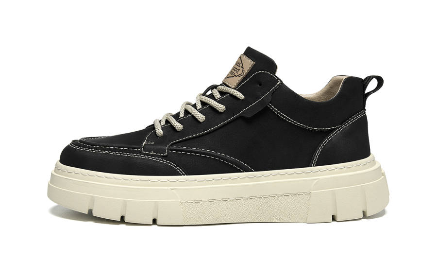 HLA Casual Shoes Men's Low Top Black, Earth Yellow