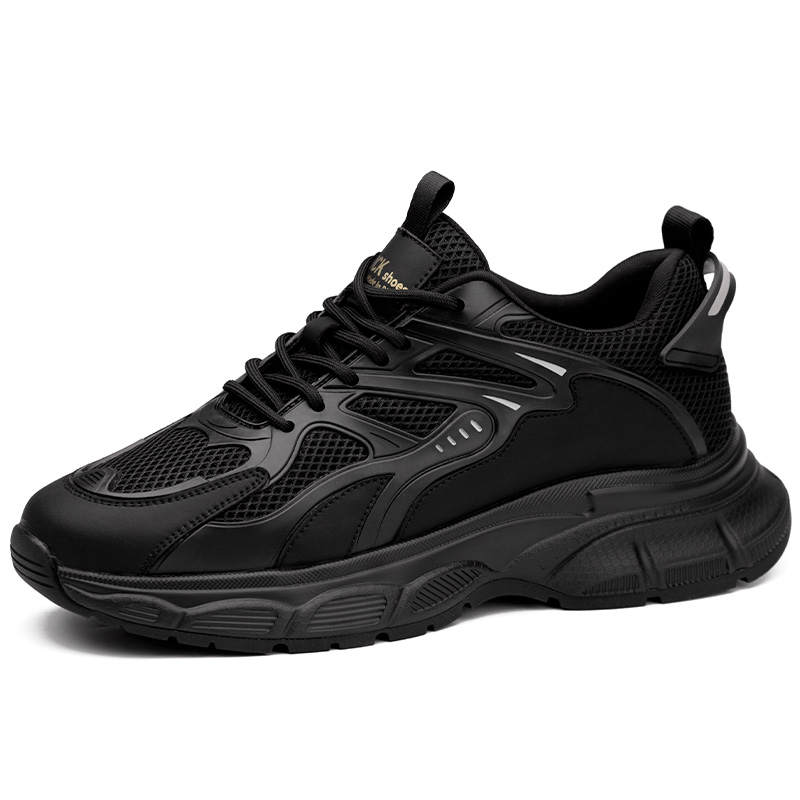 SULEGAO Low top Chunky Sneakers Men's Black