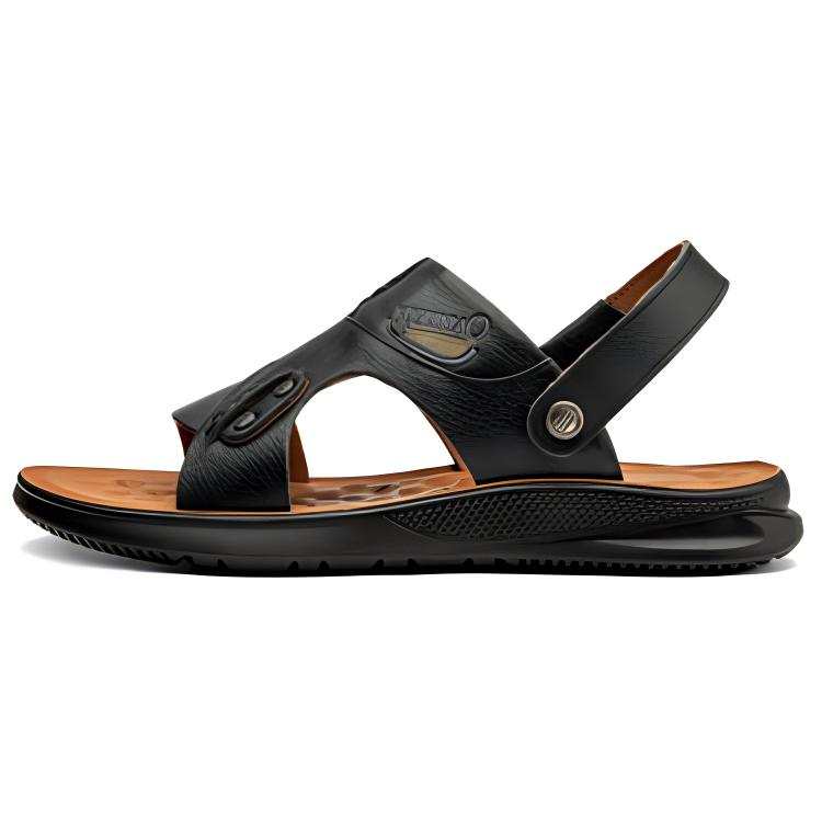 Rich birds Beach Sandals Men's Black/Brown