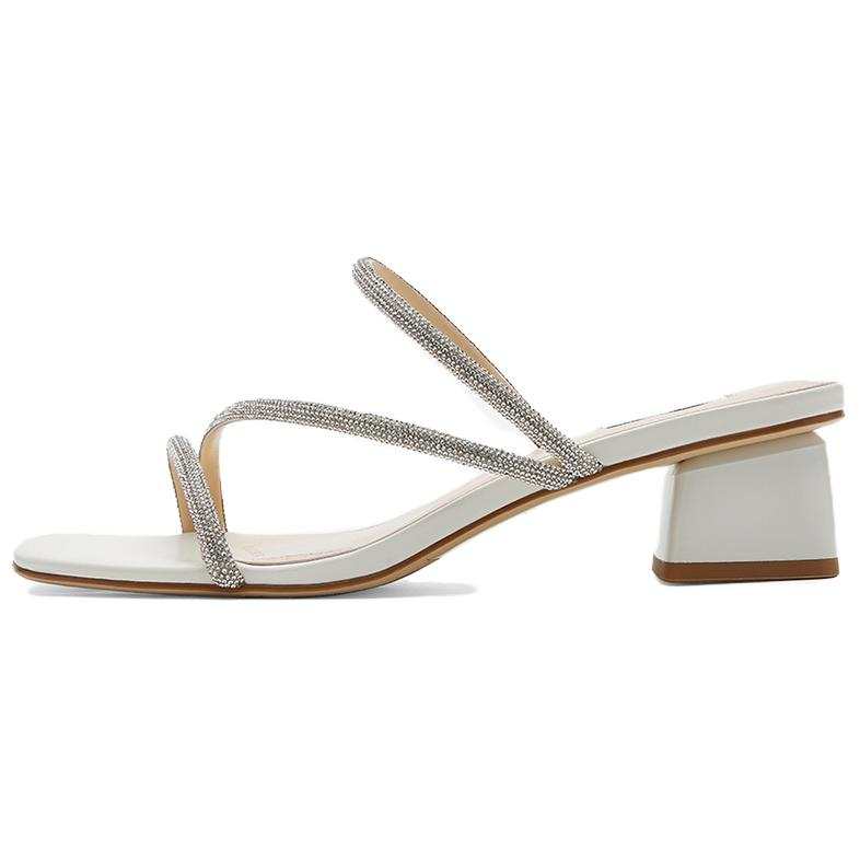 NINE WEST Sheepskin One Strap Sandals 4cm Women's