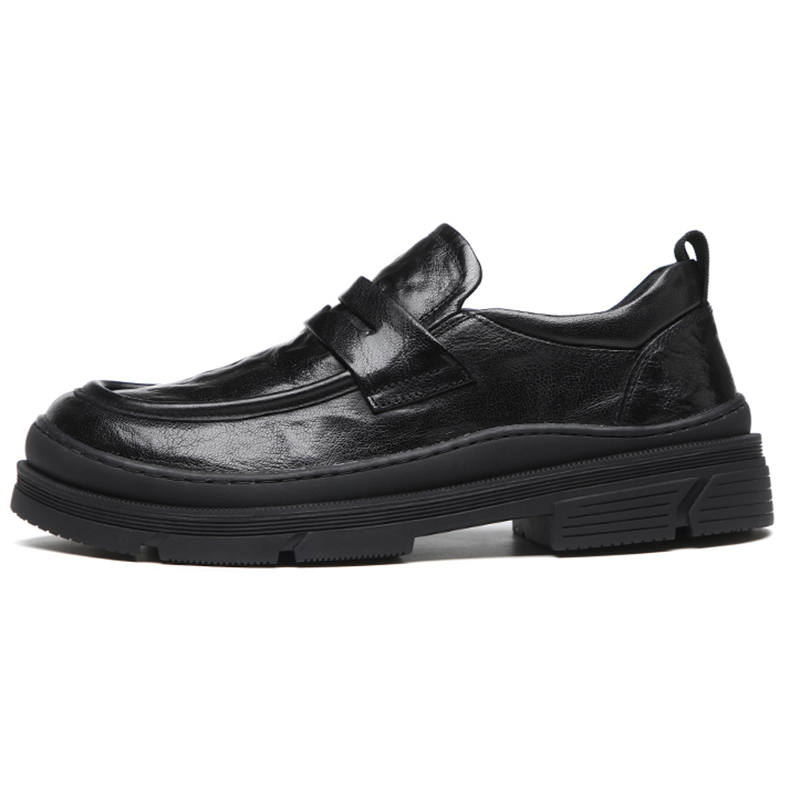 LUOMAIKE Sheepskin Casual Shoes Men's Black