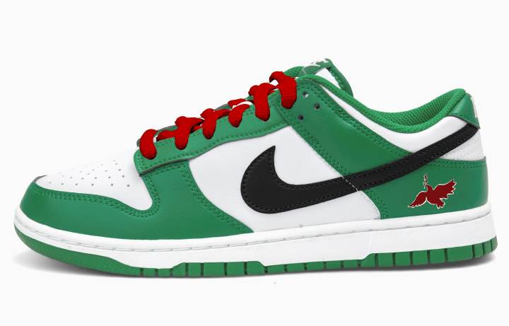 Nike Nike Dunk Low top Skateboard Shoes Men's Black Green