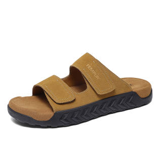 TEMPUR Slide Slippers Men's Wheat Ear Brown