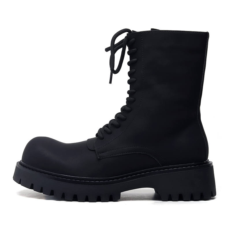 ZHENRAN ZHENRAN Crew Combat Boots Men's Black