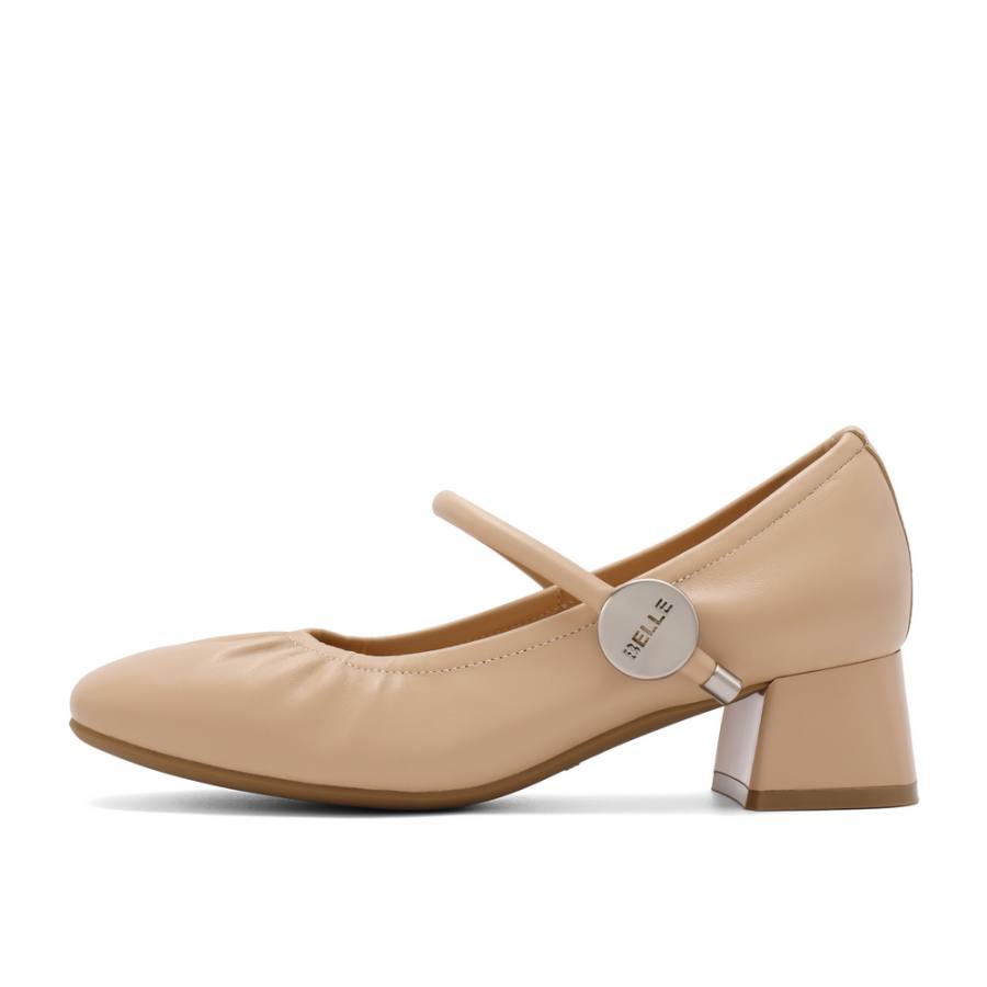 BELLE Chunky Heel Mary Jane Shoes 4cm Women's