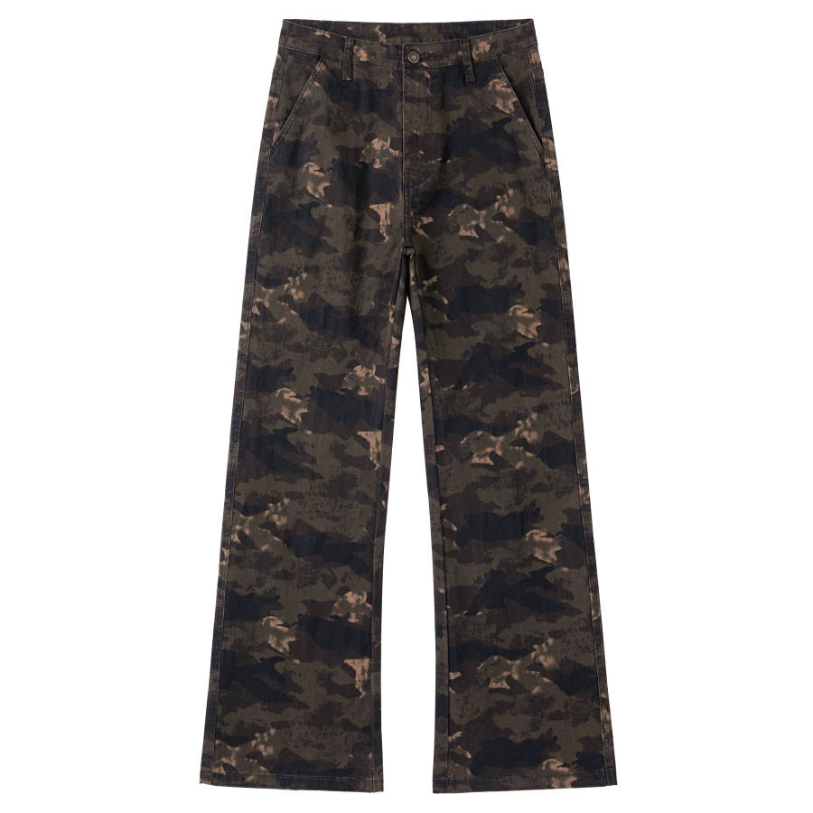 Jeep Casual Pants Unisex P755MWPAI5 Army Green Camouflage Moderate Overalls