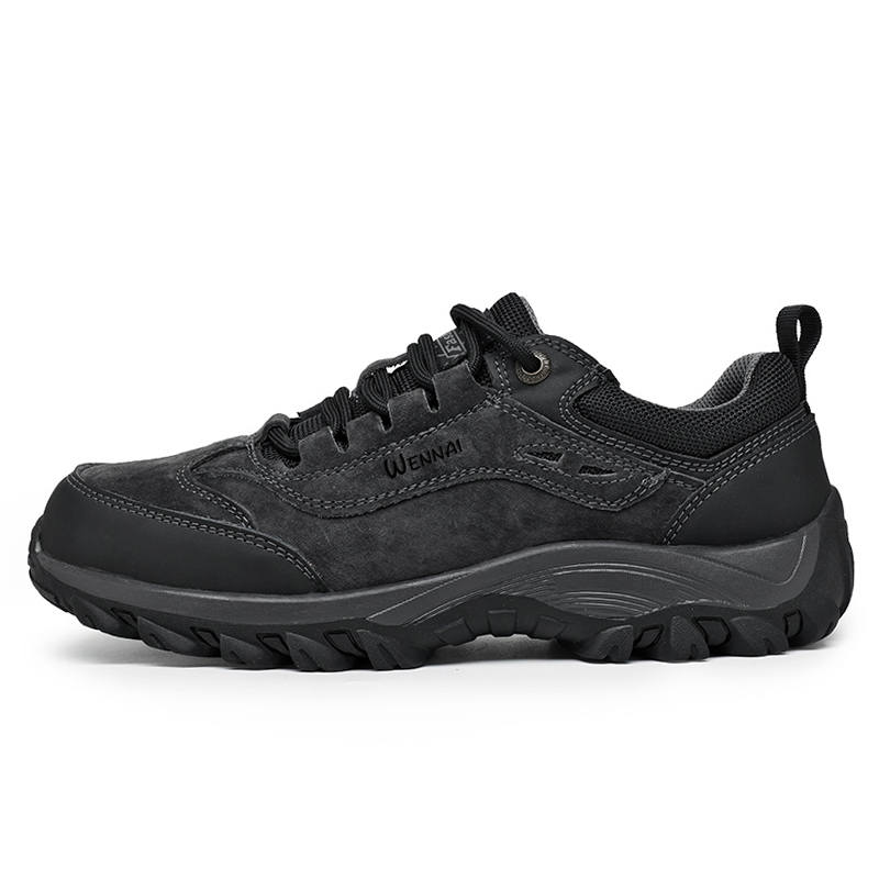 WENNAI Pigskin Casual Shoes Men's Black