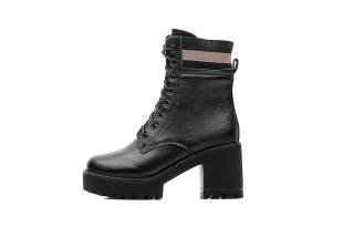 VEDULLAR Top Grain Cow Leather Ankle Boots 8cm Women's