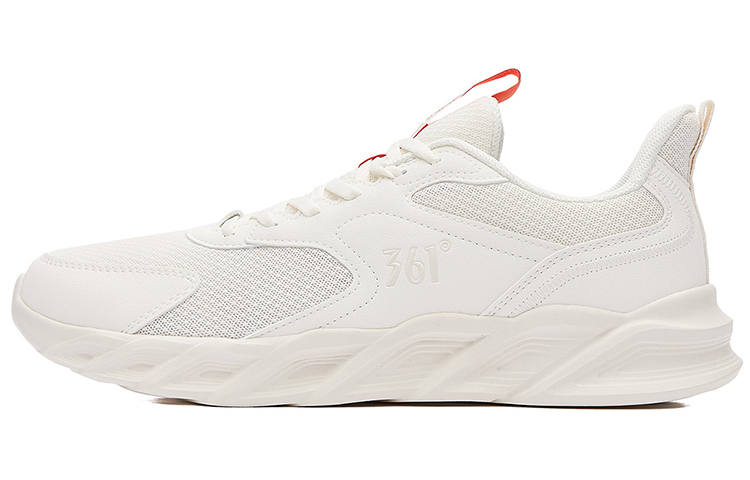 361° Fashion Cushioning Slip Resistant Abrasion Resistant Breathable Low top Sports Casual Shoes Men's White Orange