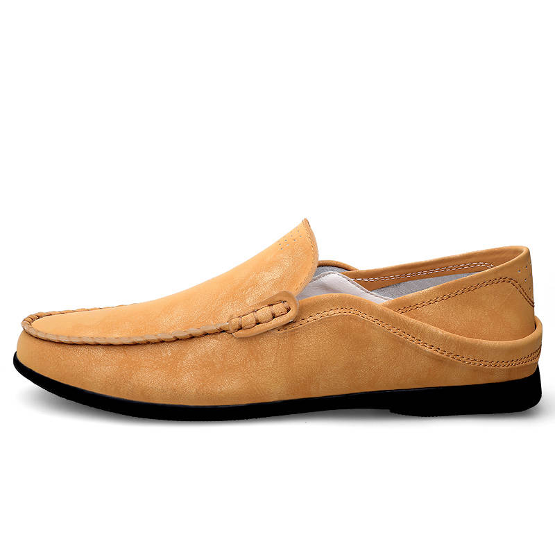 YINGLUNQISHI Casual Shoes Men's Yellow Brown