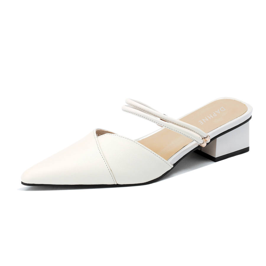 DAPHNE Rubber Sole Abrasion Resistant Abrasion Resistant Closed Toe Slippers Women's