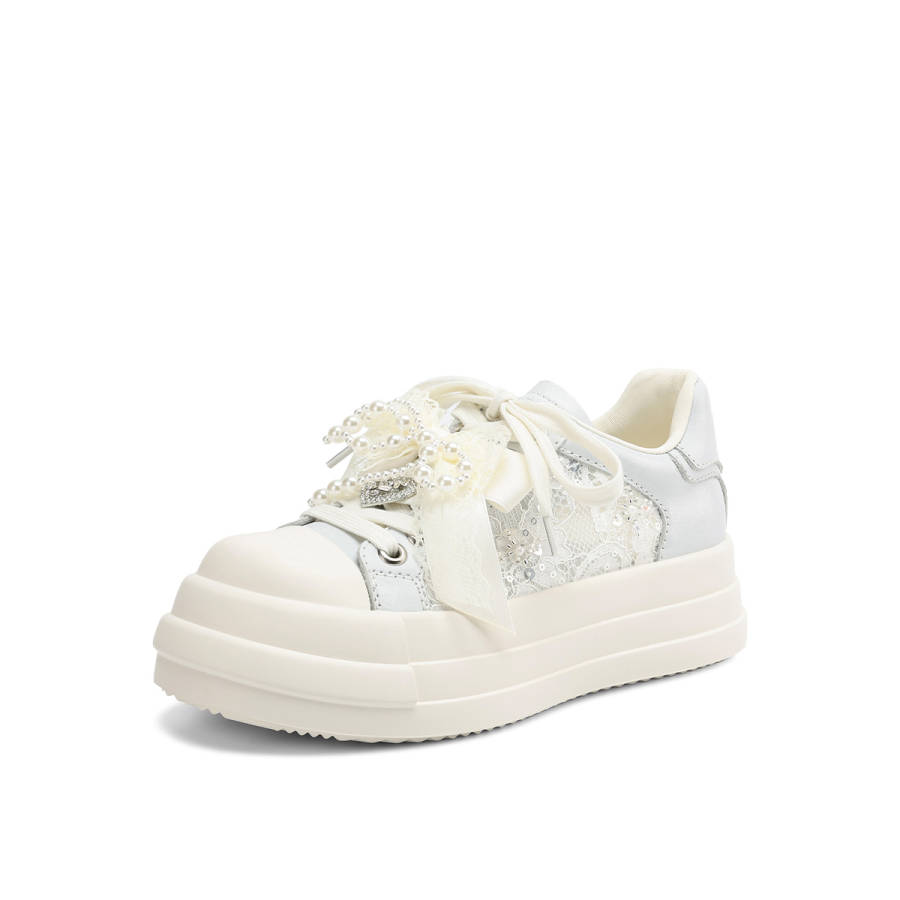 Rosa Bianca Cow Leather Height Increasing Height Increasing Low top Skateboard Shoes Women's