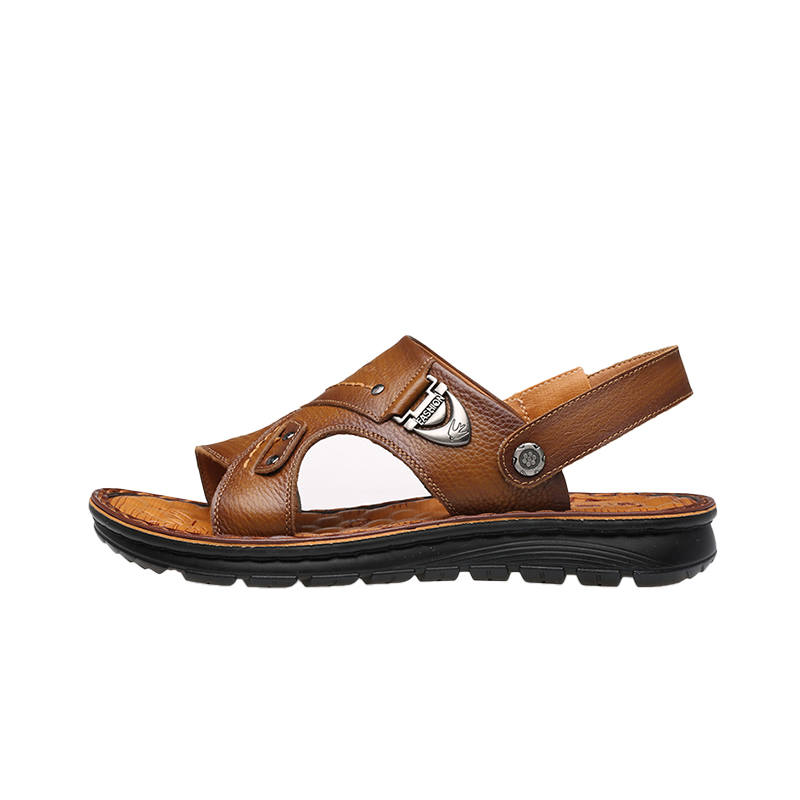 LAORENTOU Beach Sandals Men's Brown/Khaki