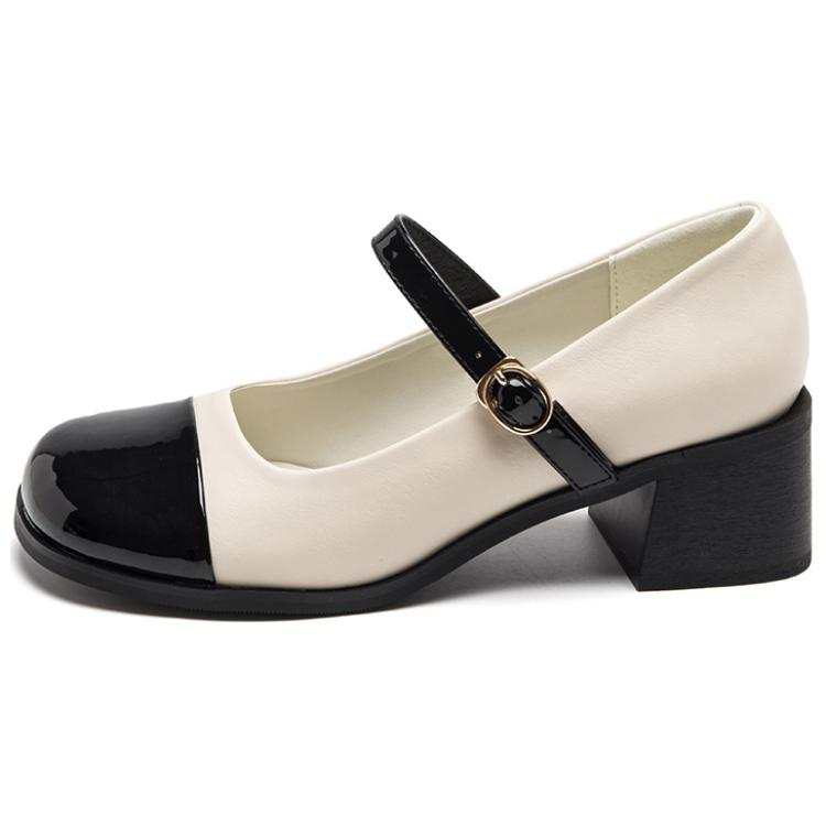 AGSDON Pu Chunky Heel High Heels 4.5cm Women's