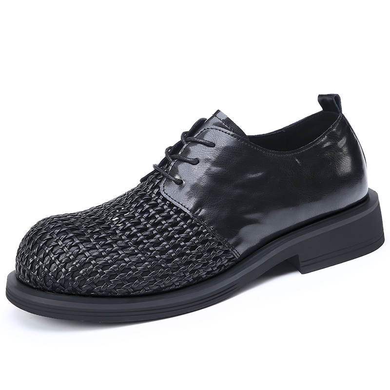 KACHILANG Cow Leather Casual Shoes Men's Black