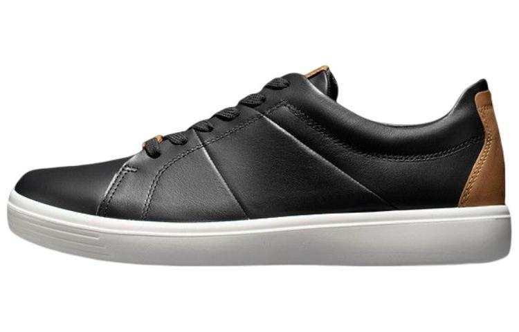Ecco Soft Cool Leather Low top Sports Casual Shoes Men's Black