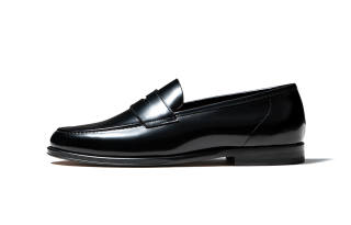 TRUFFAUT Top Grain Cow Leather Casual Shoes Men's Black