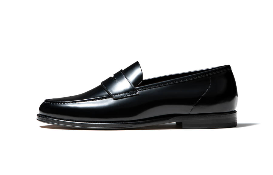 TRUFFAUT Top Grain Cow Leather Casual Shoes Men's Black