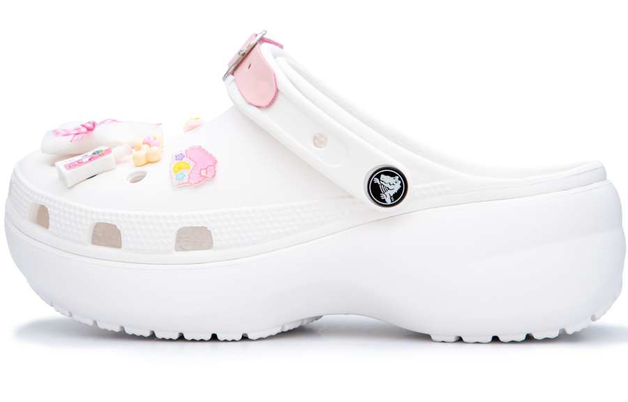 Crocs Crocs Classic Clog Pink Kitty Classic Cloud Clogs Women's White