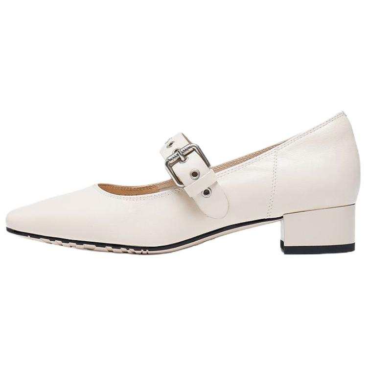 Staccato Sheepskin Fashion Trend Chunky Heel Mary Jane Shoes 3cm Women's