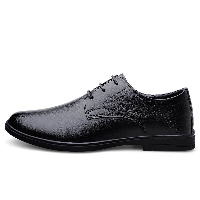 DAOTUSEN Dress Shoes Men's Low Top Black Brown