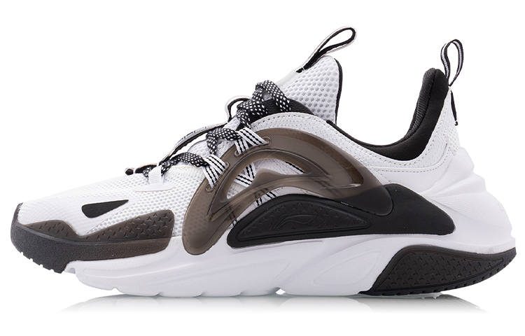 Li-Ning Li Ning Spark Slip Resistant Cushioning Abrasion Resistant Low top Sports Casual Shoes Women's Black White
