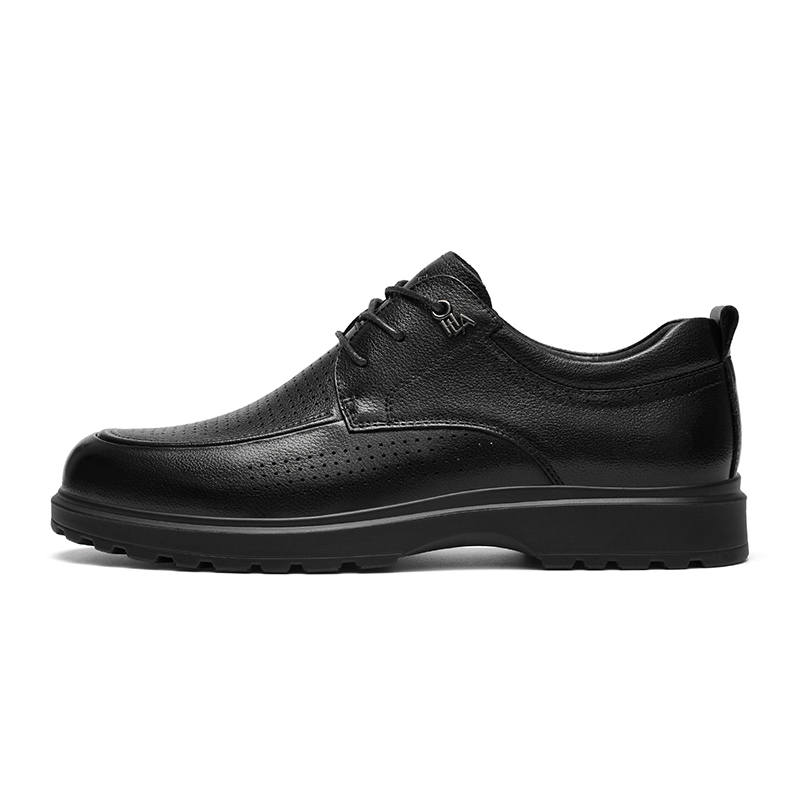 HLA Top Grain Cow Leather Dress Shoes Men's Black