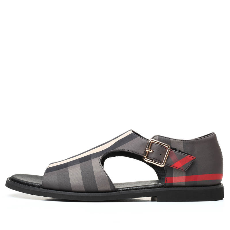 KACHILANG Roman Sandals Men's Black