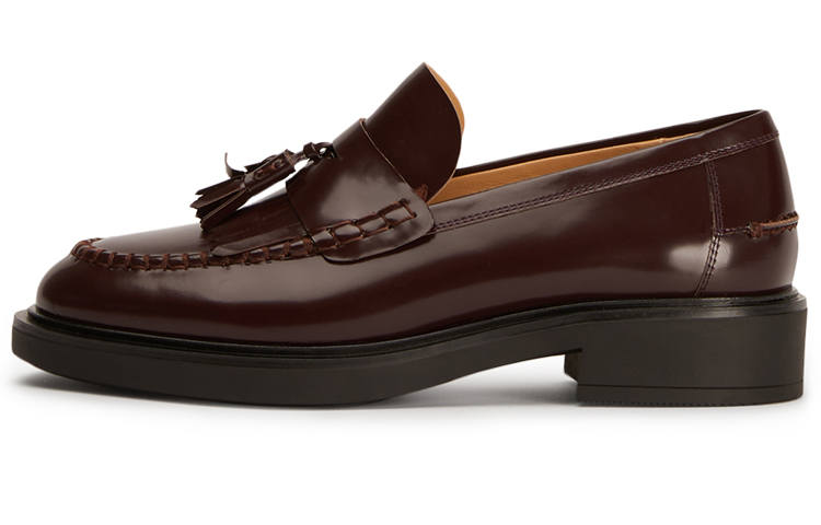 Tony Bianco Top Grain Cow Leather Platform Shoes Women's Burgundy