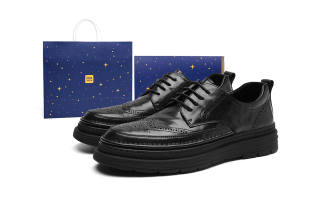 HLA Business Versatile Wear-Resistant Brocade Shoes Platform Dress Shoes Men's
