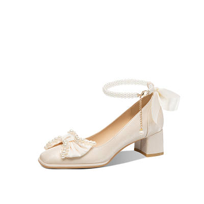 VVKI High Heels Women's Light Champagne Box