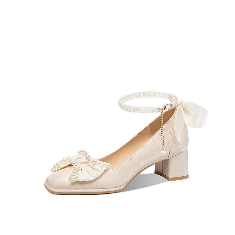 VVKI High Heels Women's Light Champagne Box