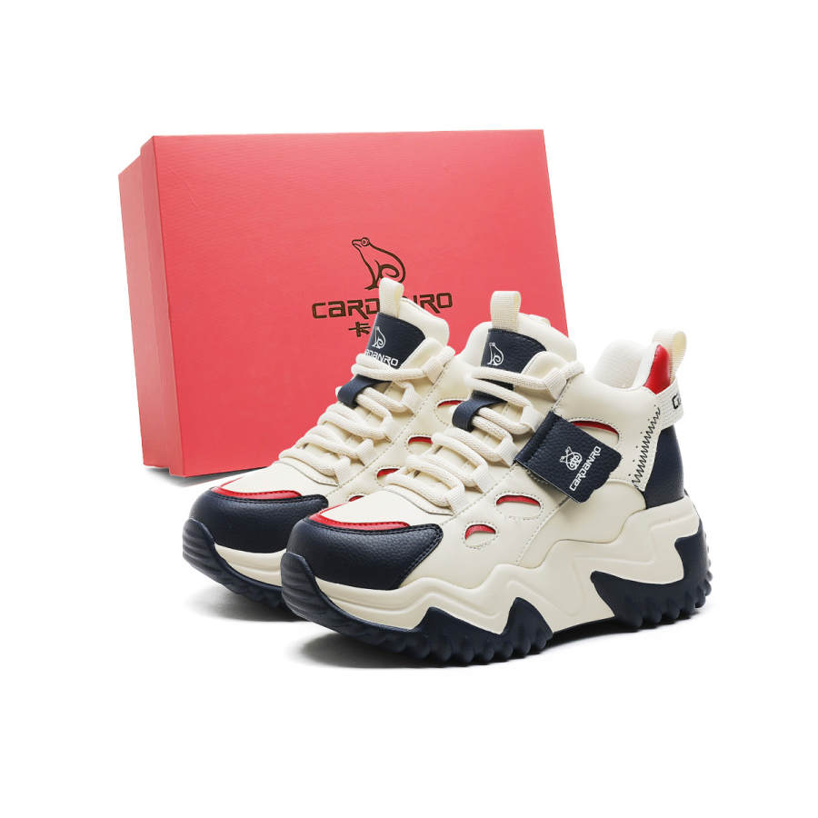 CARDANRO Fleece Lined Thermal, Fall Winter, Versatile Fashion Trend, Platform Height Increasing 7cm High top