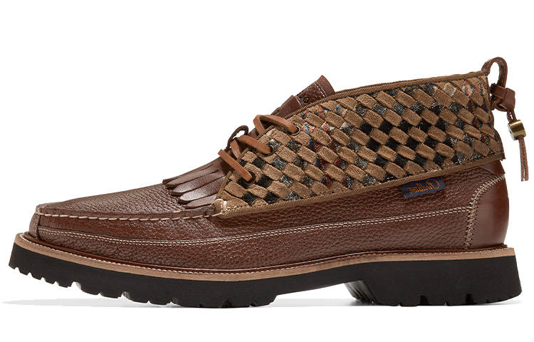 COLE HAAN Pendleton x COLE HAAN Leather Casual Leather Shoes Men's Brown