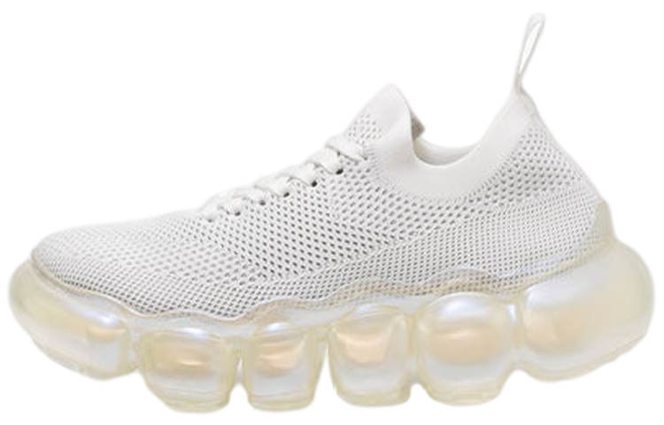 Grounds Platform Athletic Shoes Women's White Gray