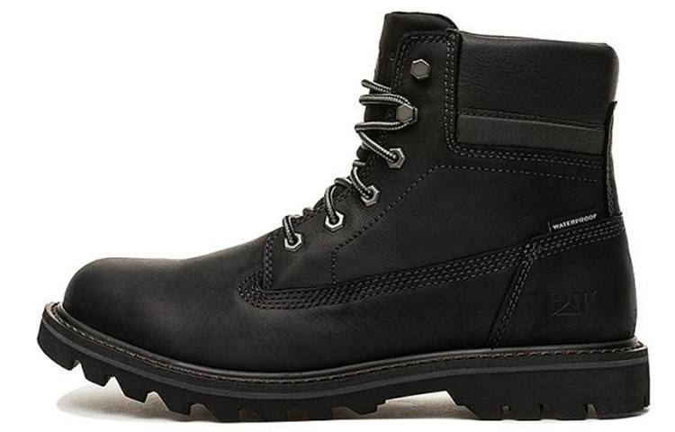 CAT Nubuck Abrasion Resistant Slip Resistant Crew Outdoor Boots Men's Black
