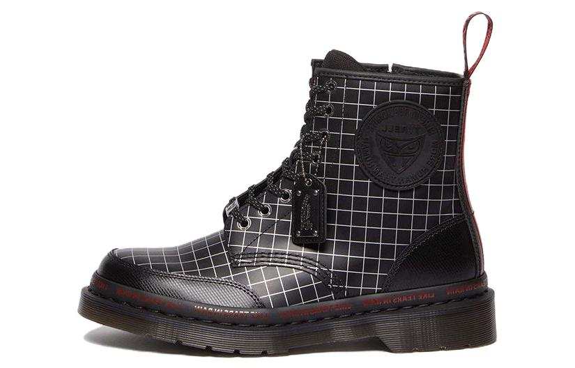 Dr.Martens WARNER BROS. X Dr.Martens 1460 WB100 Leather Short Combat Boots 3cm Men's Black