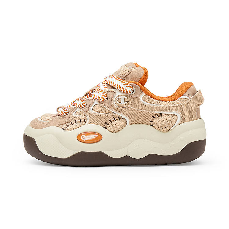 Champion Cloud Demon Skateboard Shoes Women's Sesame Brown/Flame