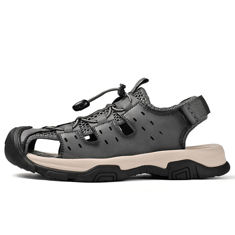 JIGONGYANG JIGONGYANG Cow Split Leather Beach Sandals Men's