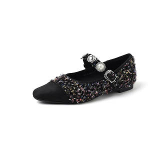 GERUIDIOU Chunky Heel Mary Jane Shoes 1.5cm Women's
