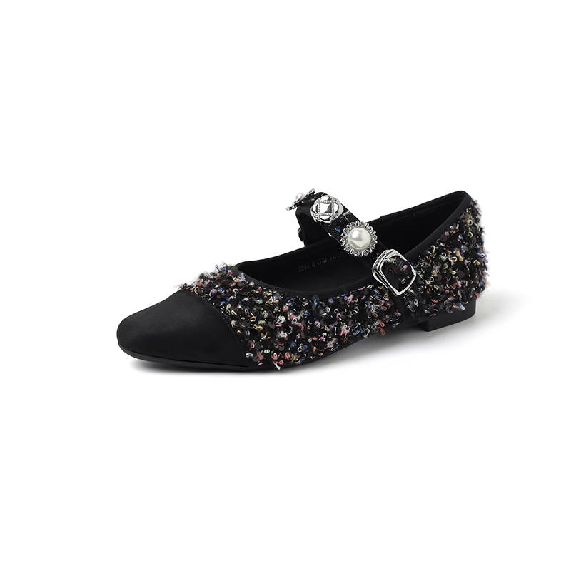 GERUIDIOU Chunky Heel Mary Jane Shoes 1.5cm Women's