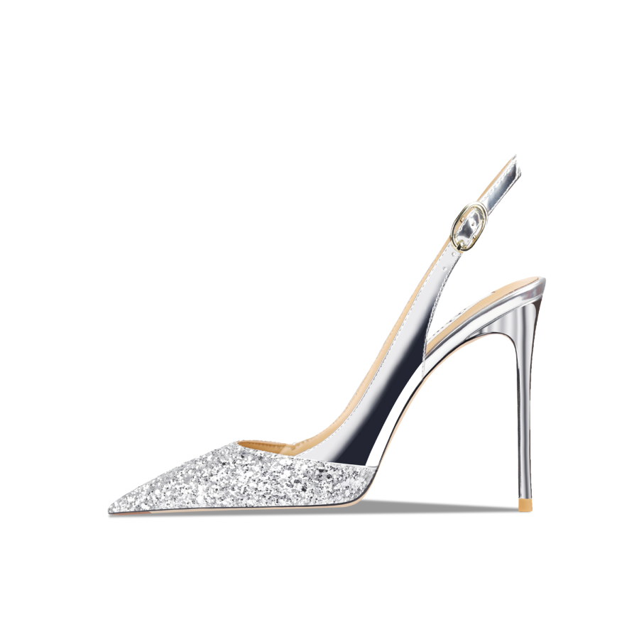Siwei Siwei Slim Heel High Heels Women's Silver