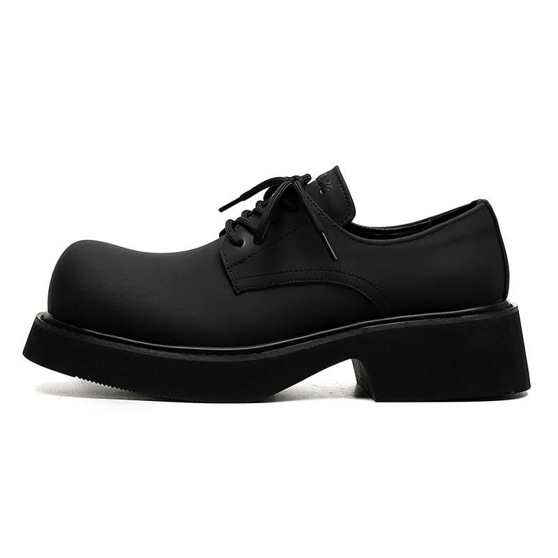 Zuogedu Fashion Versatile Casual Shoes Large Head Trendy Derby Shoes Men's Black