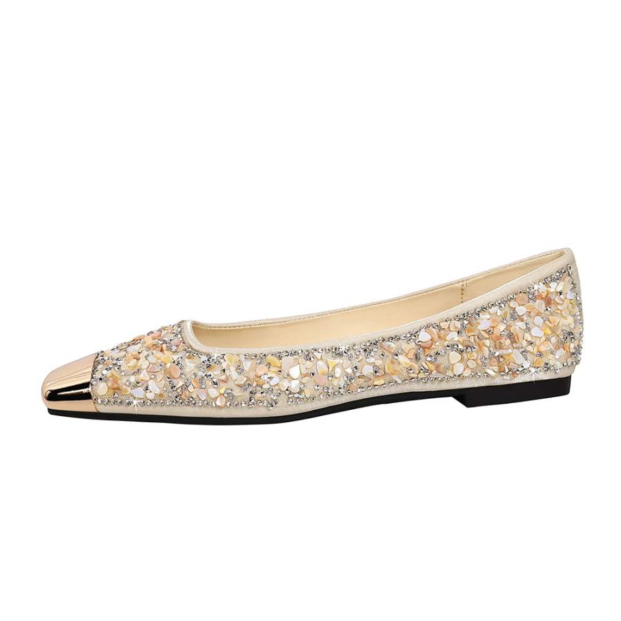 QITUMAUL Women's Casual Shoes Women's Gold