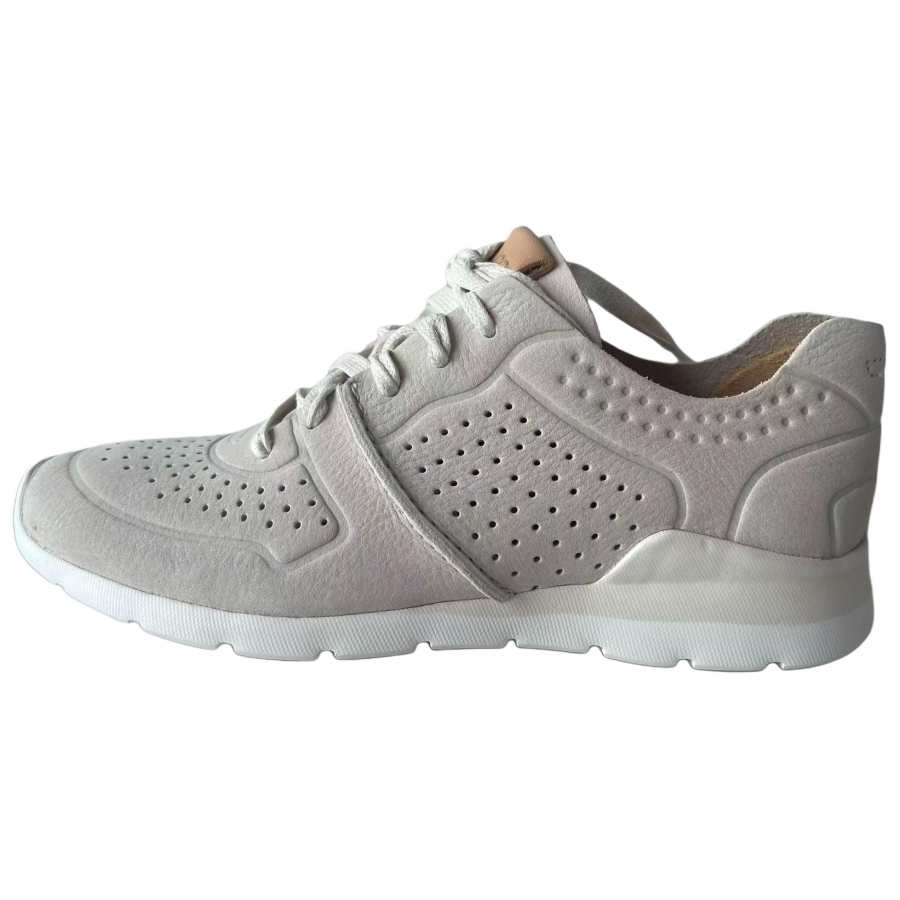UGG TYE Cow Leather Low top Casual Shoes Women's Milk White