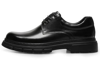 ELLE HOMME Top Grain Cow Leather Casual Leather Shoes Men's Black