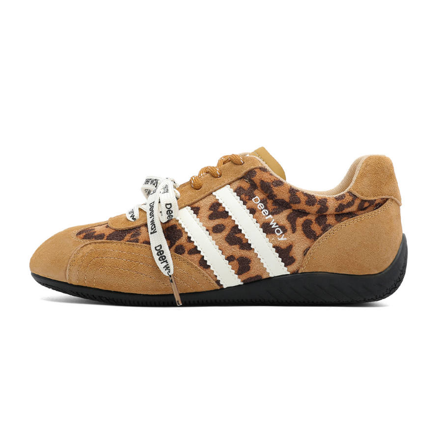 DEERWAY Low top Casual Shoes Women's Leopard Print